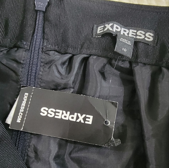 NEW Express Black and Blue Women's Skirt Size 10 Color Block Full - Picture 9 of 13